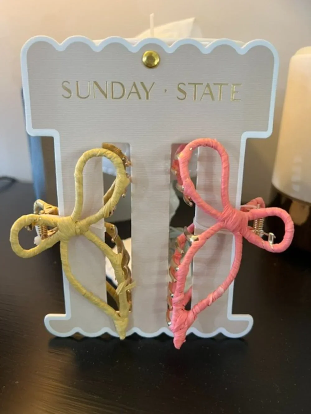 BOW HAIR CLIPS METAL